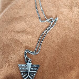 Silver Geometric Pendant Necklace